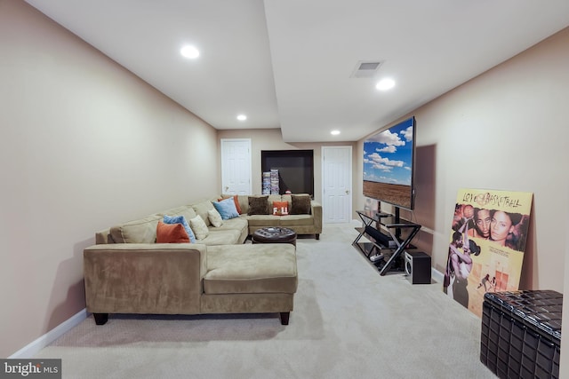 view of carpeted living room