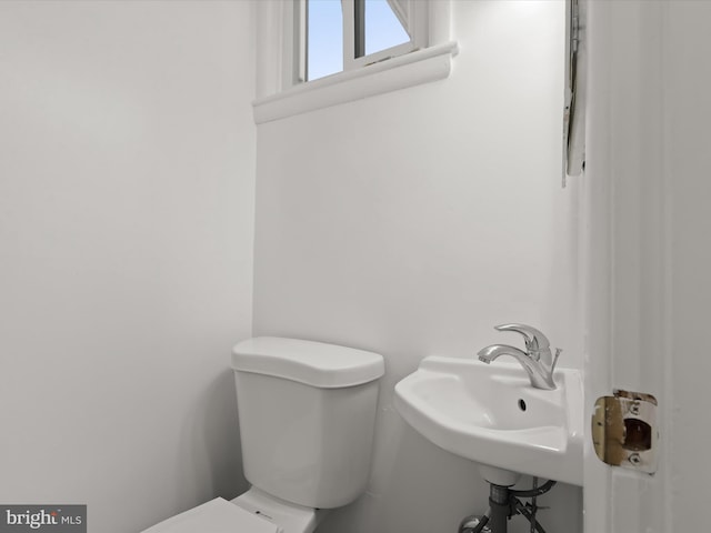 bathroom featuring sink and toilet