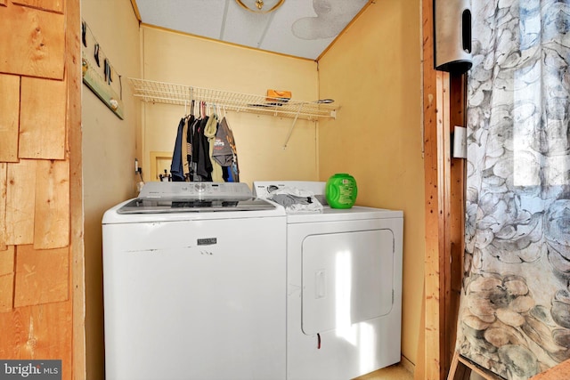 laundry area featuring independent washer and dryer