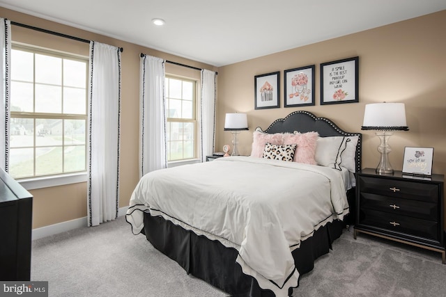 bedroom featuring carpet flooring