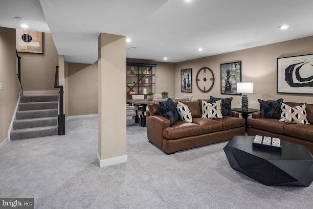 view of carpeted living room