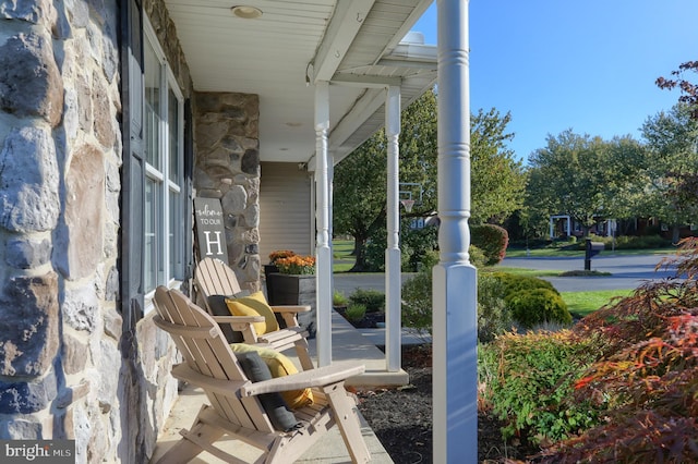 view of patio with covered porch