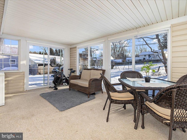 view of sunroom / solarium