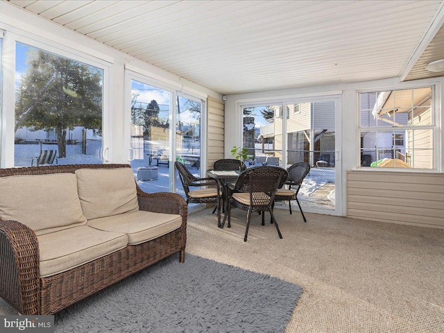 sunroom featuring plenty of natural light