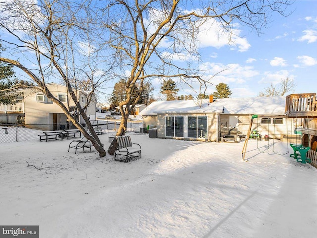 view of snowy yard