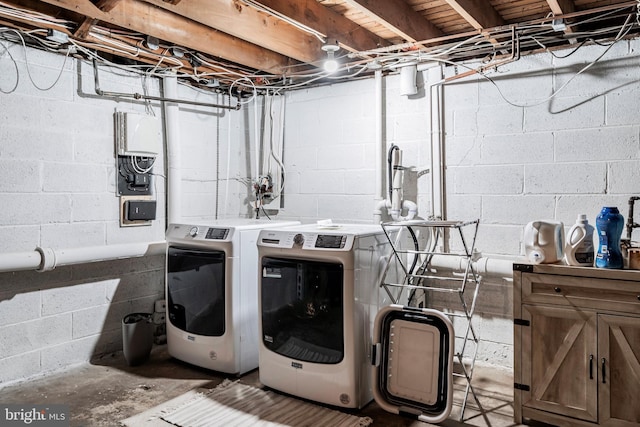 laundry room with washer and clothes dryer