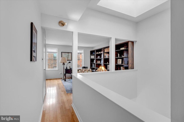 hall featuring light hardwood / wood-style floors