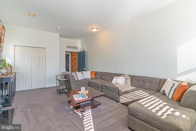 view of carpeted living room