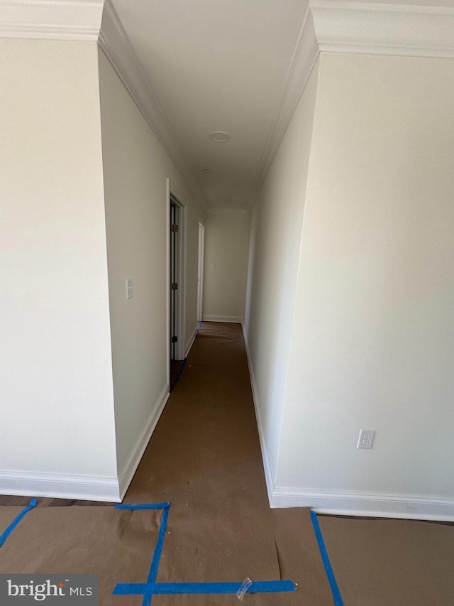 corridor with ornamental molding