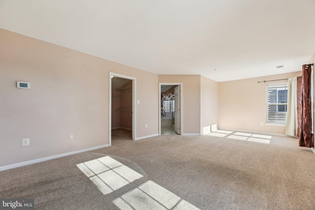 view of carpeted spare room