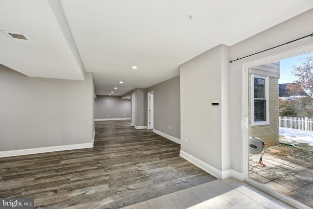 interior space with hardwood / wood-style flooring