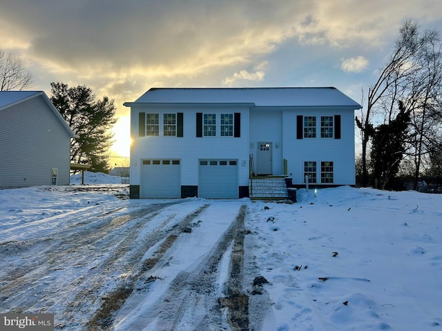 split foyer home with a garage