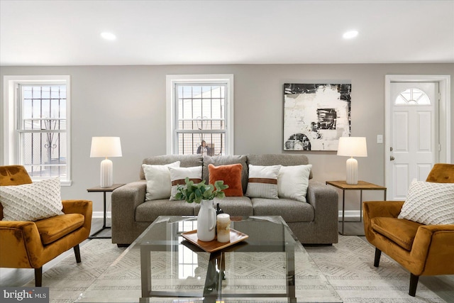 living room with a wealth of natural light