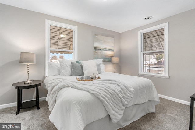 view of carpeted bedroom