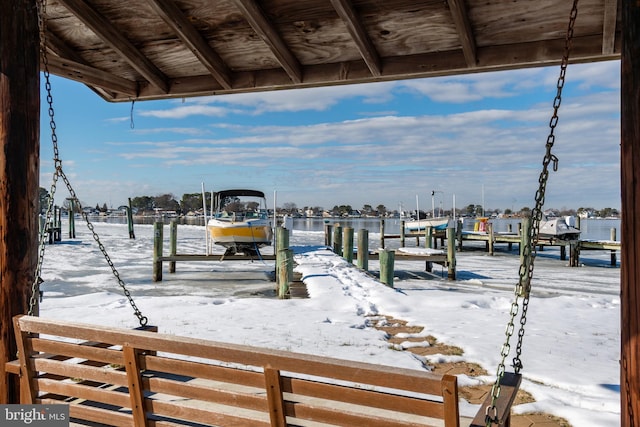 view of dock