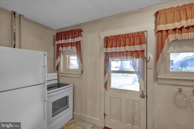 kitchen featuring white appliances