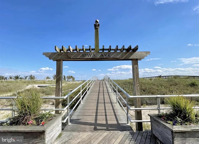 view of dock