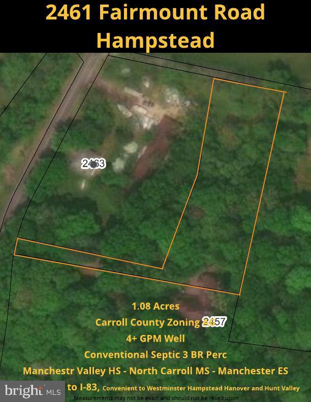 2461 Fairmount Rd, Hampstead MD, 21074 land for sale