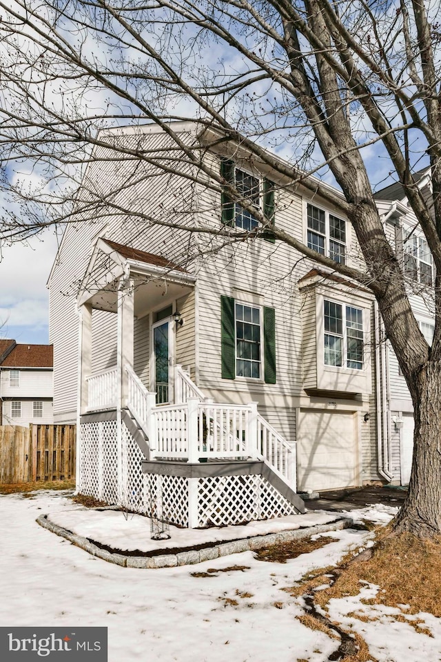 view of front of home featuring a garage