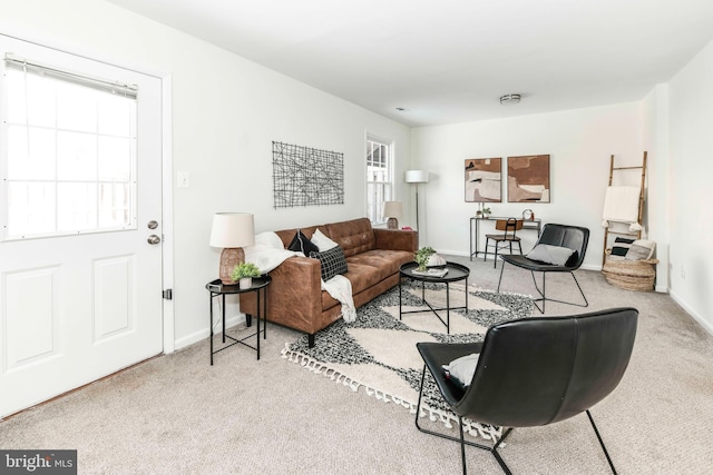 view of carpeted living room