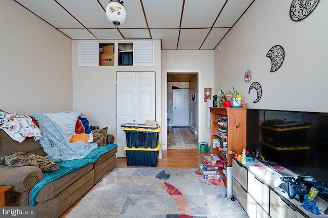 bedroom featuring hardwood / wood-style floors