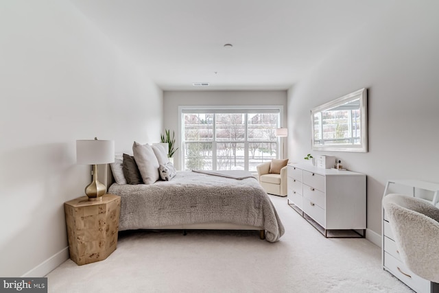 view of carpeted bedroom