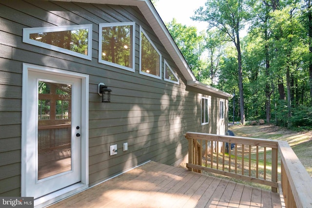 view of wooden deck