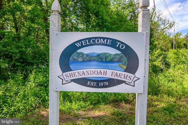 view of community sign