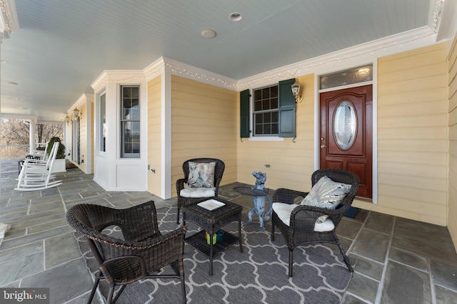 view of patio / terrace with a porch