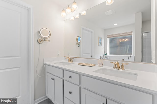 bathroom with vanity