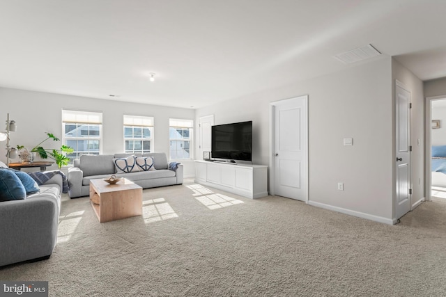 view of carpeted living room