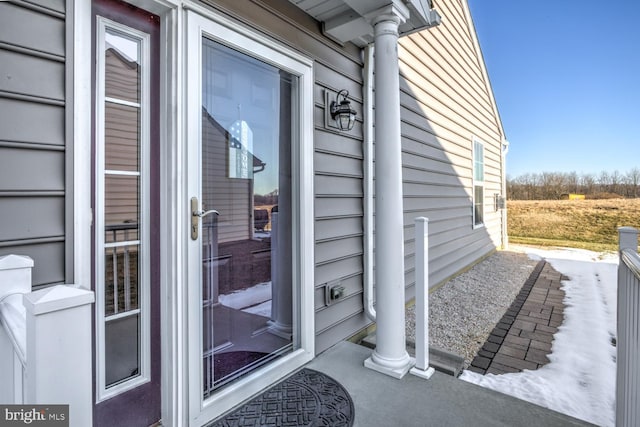 view of doorway to property