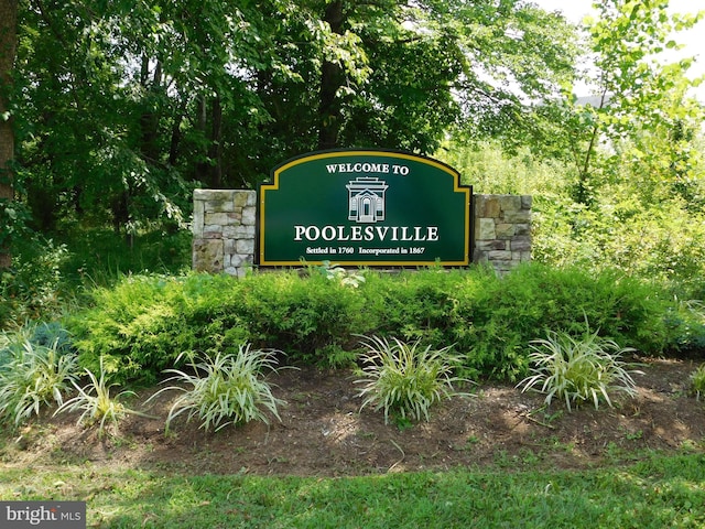 view of community sign