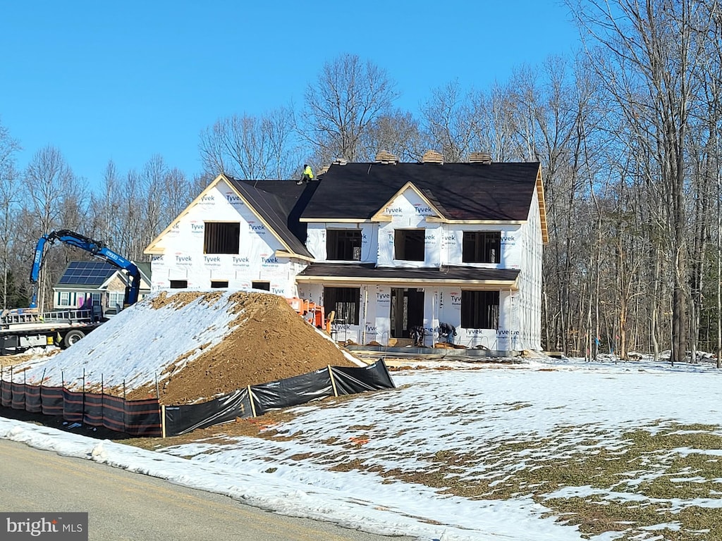 view of unfinished property