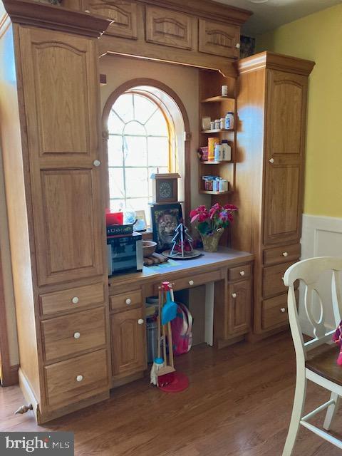 office featuring hardwood / wood-style flooring