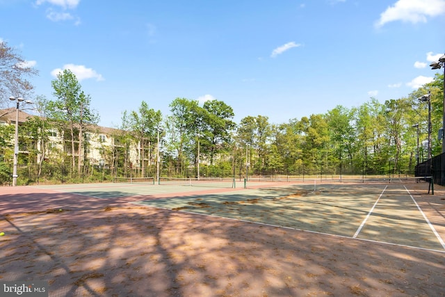 view of tennis court