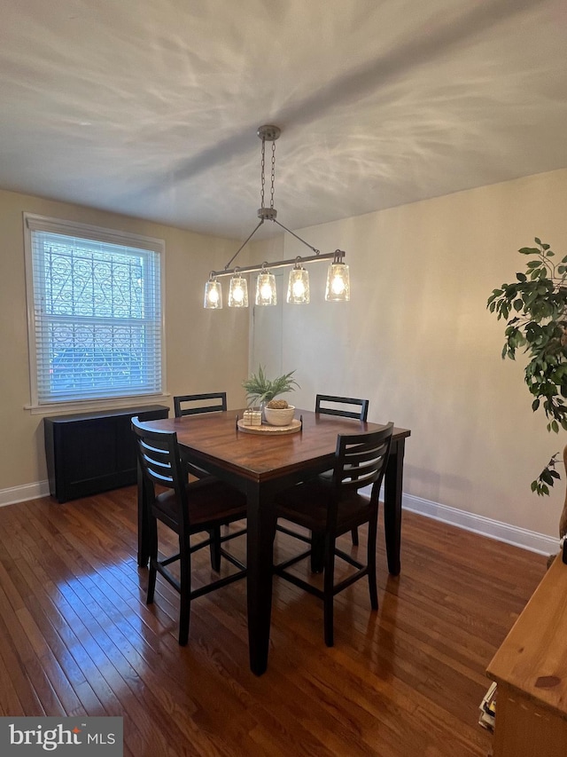 dining room featuring dark hardwood / wood-style flooring