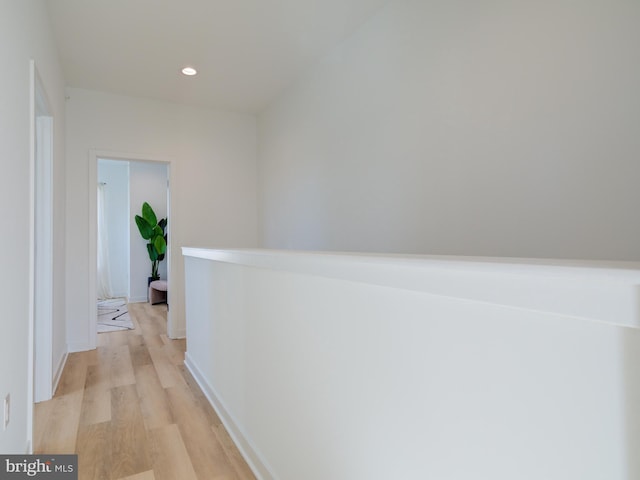 hall featuring light hardwood / wood-style floors