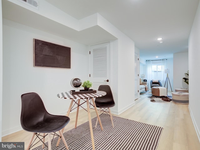 interior space featuring light hardwood / wood-style flooring