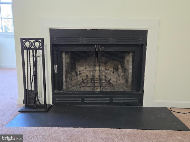 interior details with carpet floors