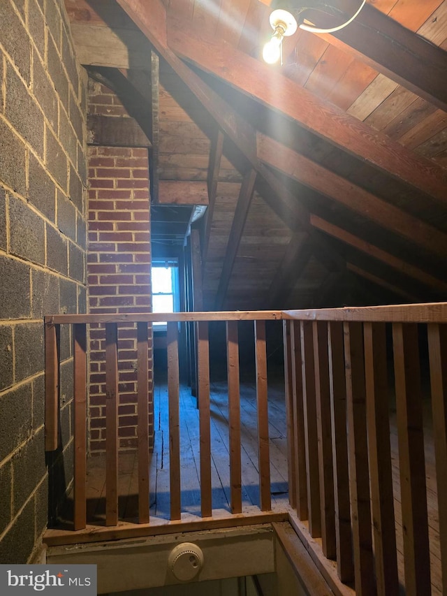 view of attic