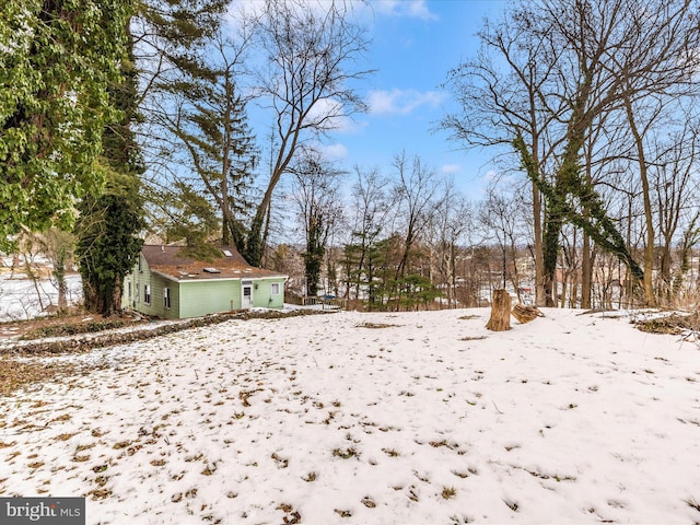 view of snowy yard