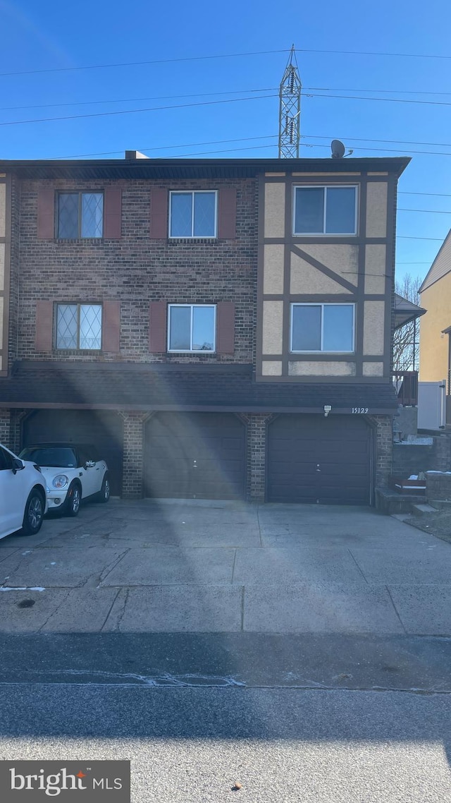 view of building exterior with a garage