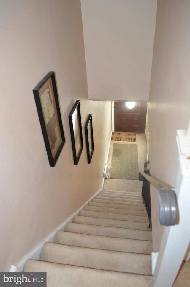 view of stairway