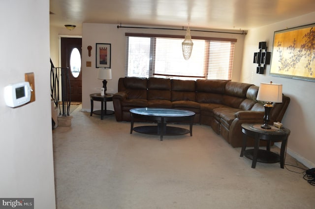 view of carpeted living room