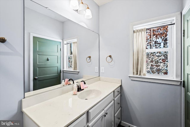 bathroom with vanity