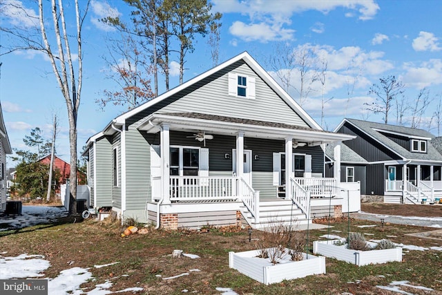 bungalow-style house with covered porch