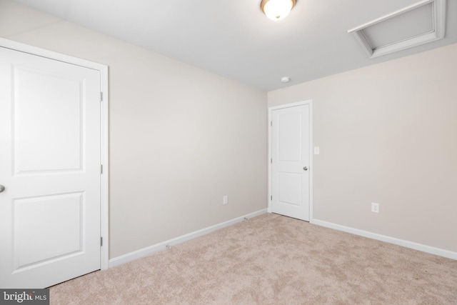 LOT4 Lakeview Dr, Colonial Beach, VA 22443 - spare room with attic access, carpet flooring, and baseboards