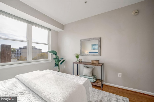 bedroom featuring hardwood / wood-style floors