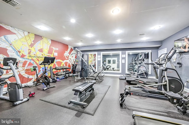 view of exercise room